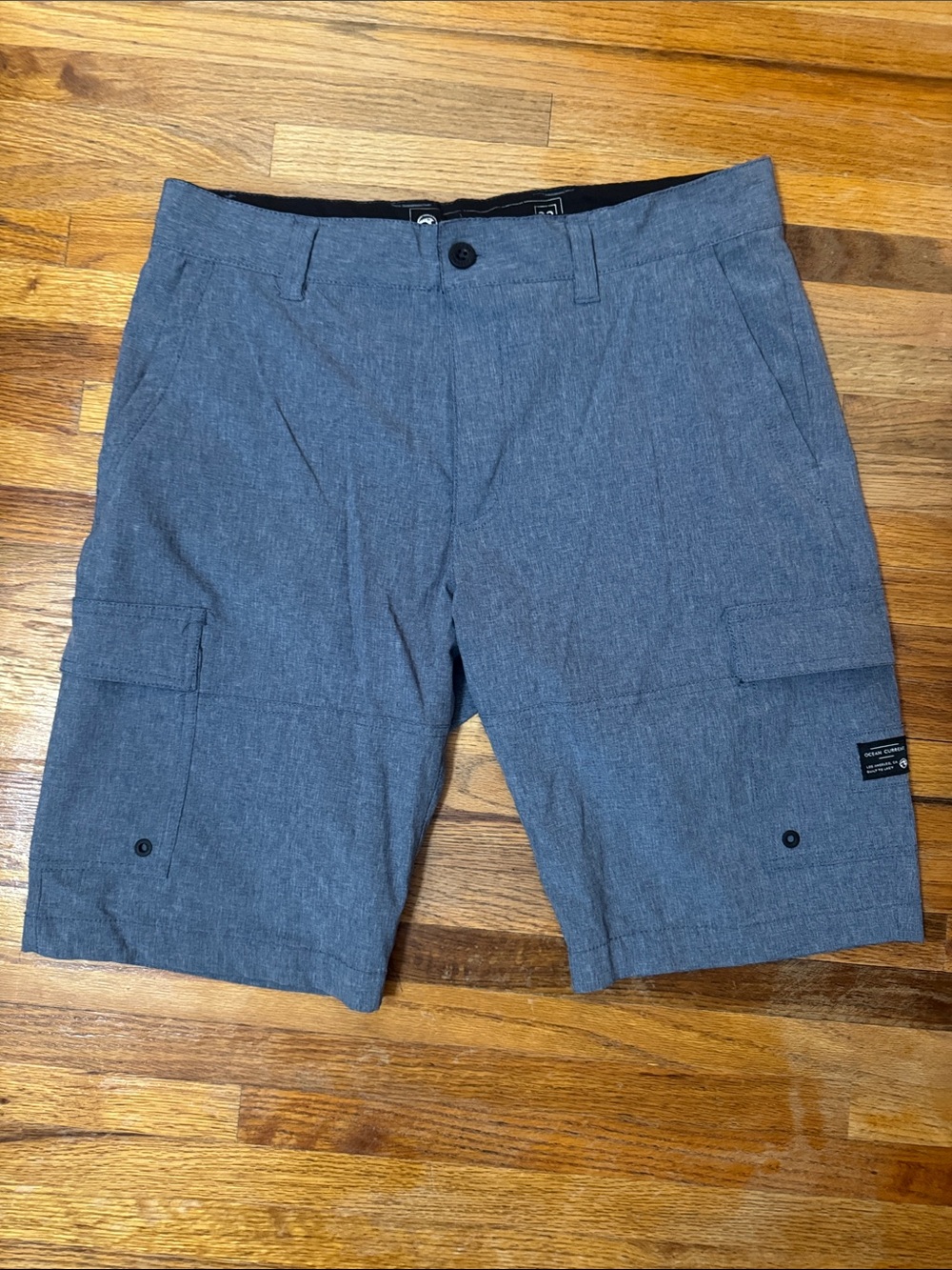 Ocean Current Men's Heather Light Blue Cargo Shorts